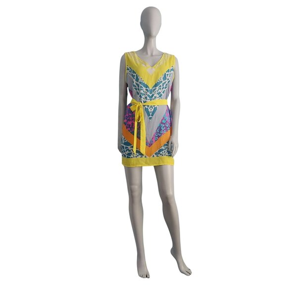 JEALOUS TOMATO Yellow Swim Coverup Pool Party Sexy Summer Dress Colorful - Picture 13 of 15